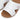 Men White  Leather Pool Slides