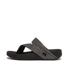 Men Black Mix Weave Toe Post