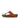 Men Light Tan Stripe-Embossed Leather Toe-Post Sandals