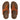 Men Light Tan Stripe-Embossed Leather Toe-Post Sandals