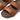 Men Light Tan  Moc Adjustable Stripe-Embossed Leather Slides