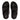 Men All Black Chi Stripe-Embossed Leather Slides