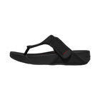 Men Black/Neon Orange Water-Resistant Neoprene Toe-Post Sandals