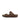 Men Brown  Buckle Leather Slides