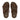 Men Brown  Buckle Leather Slides