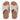 Men Clay Grey Leather Cross Slides