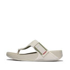Men Clay Grey/Leaf Green Trakk  Adj. W-Resistant Mesh Toe-Post Leather Sandals